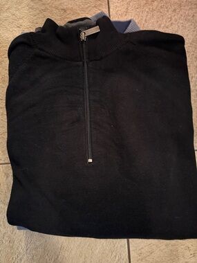 Eddie Bauer Black Half-Zip Sweater